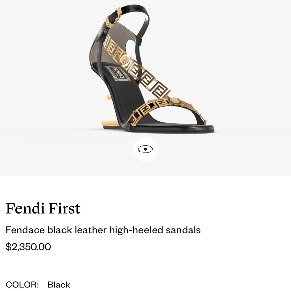 Fendi Fendace black and gold shoe